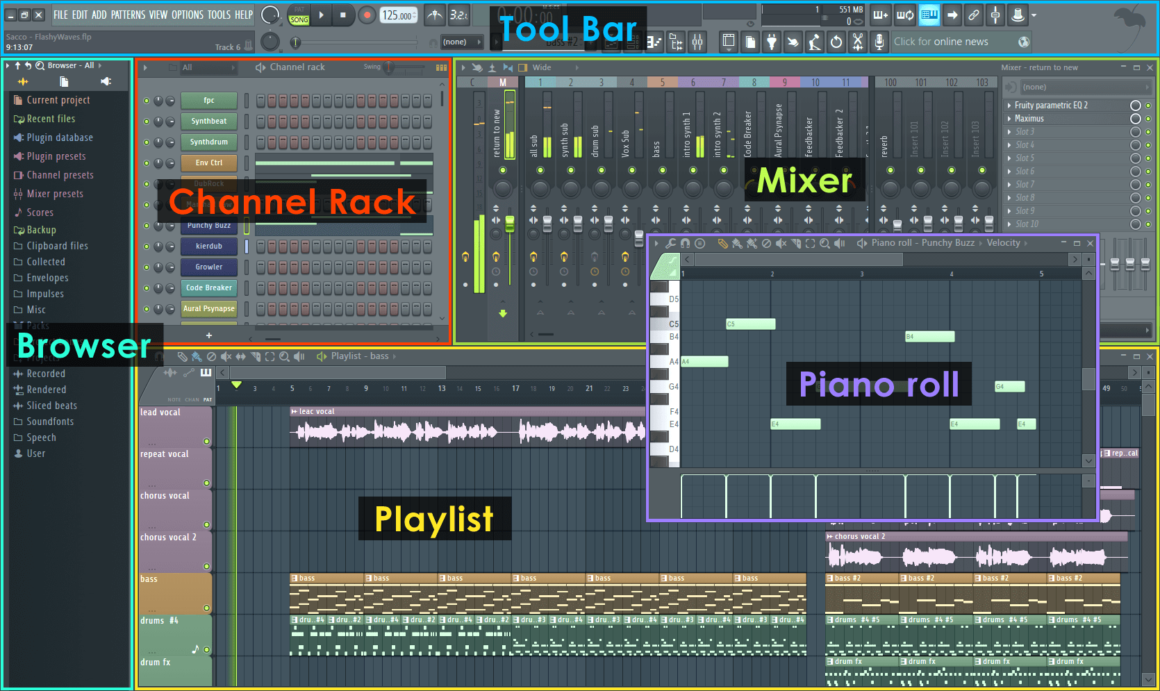 FL Studio screenshots 04 - دوره رایگان آموزش فارسی برنامه اف ال استودیو 20
