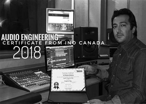 Ali Esfahani Sound Engineer 2018 ino canada certified3 - خدمات آنلاین صدا و موسیقی ایران طنین