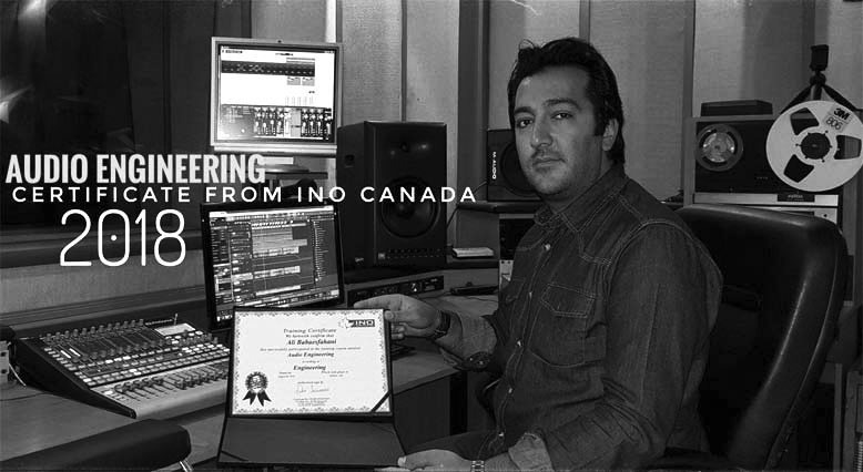 Ali Esfahani Sound Engineer 2018 ino canada certified2 - دوره خصوصی آموزش ساخت موسیقی الکترونیکی